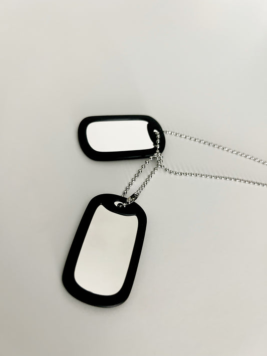 DOUBLE MIRRORED DOG TAGS